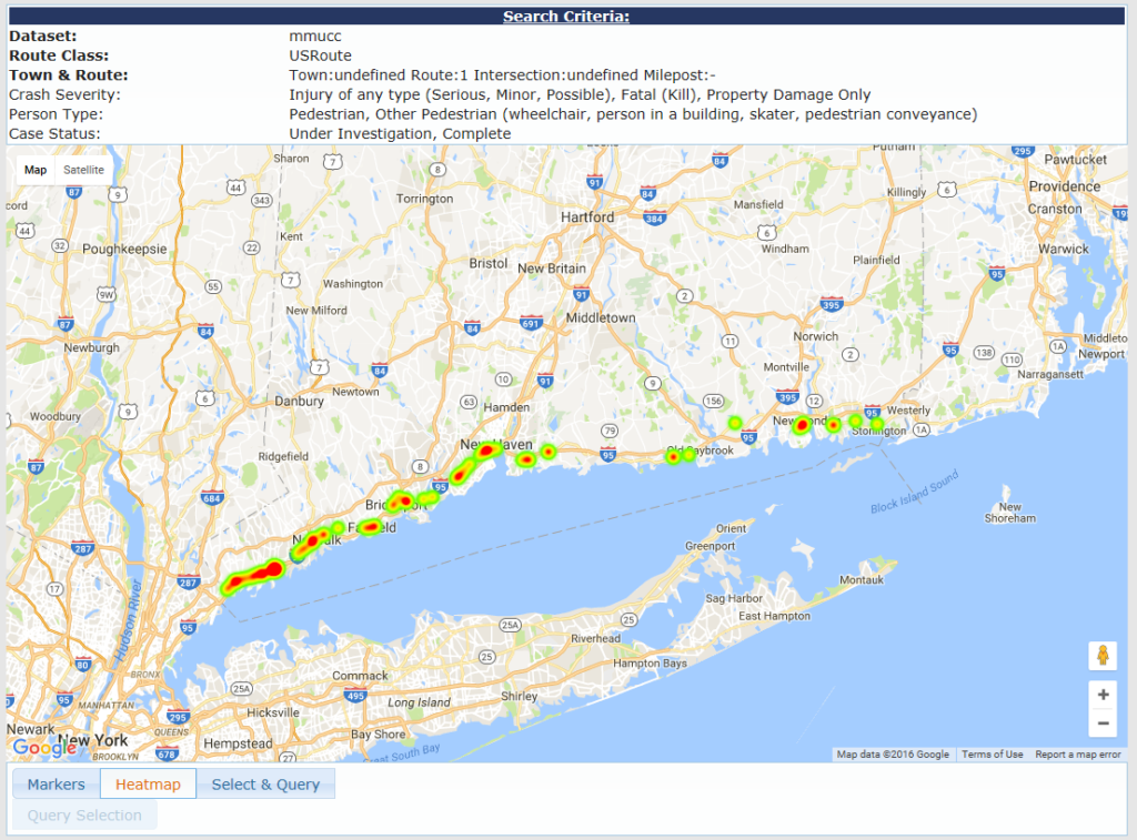 Pedcrash heat map