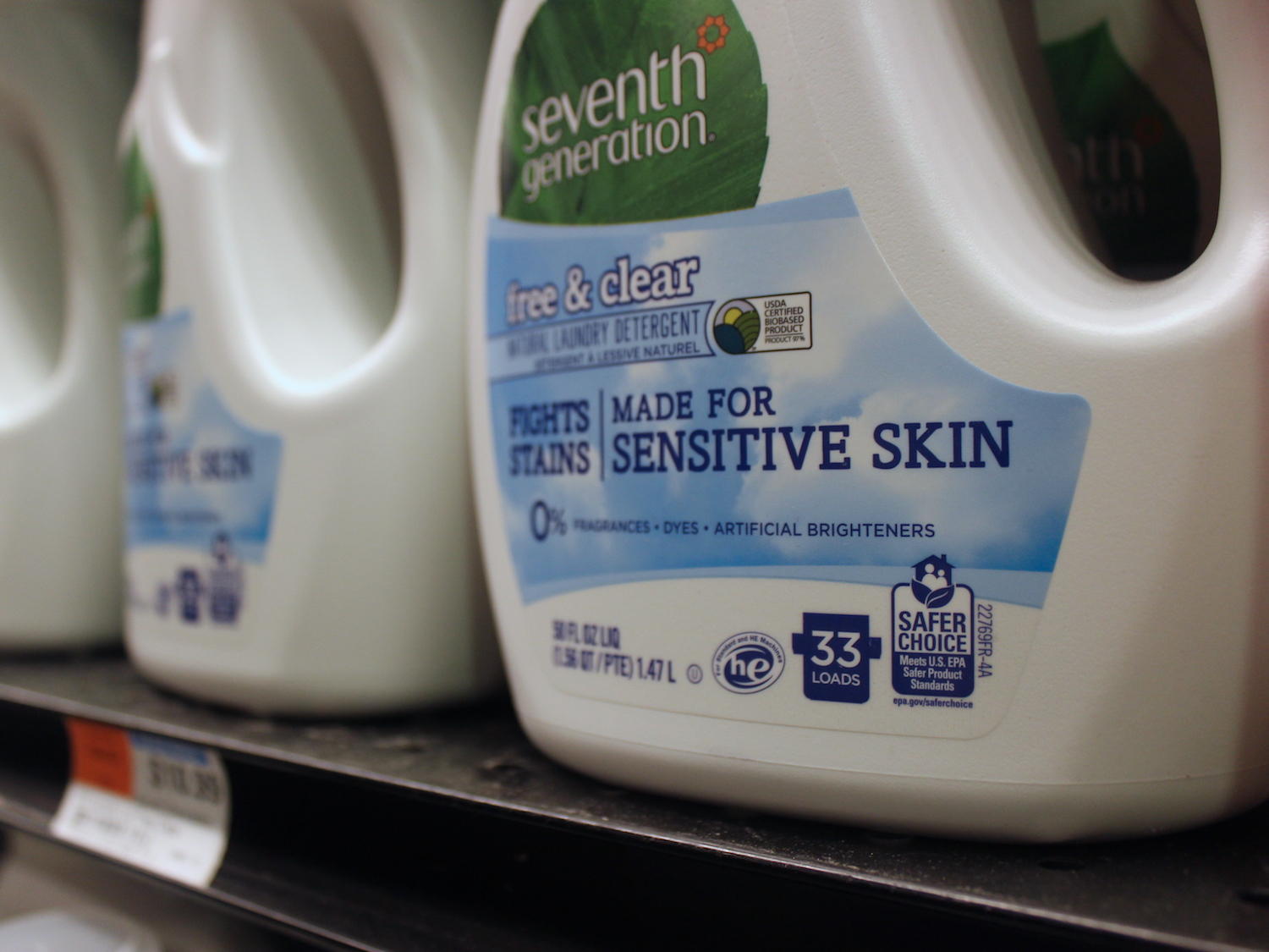 The EPA's "Safer Choice" label, which originated 1990s as "Design for the Environment," is a voluntary program where companies pay to submit their products to a stringent review. Seventh Generation is among a growing number of businesses participating. KATHLEEN MASTERSON / VPR FILE