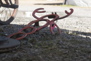 A lobster made from horseshoes at the Brimfield Antiques Flea Market (Credit: Ziwei Zhang)