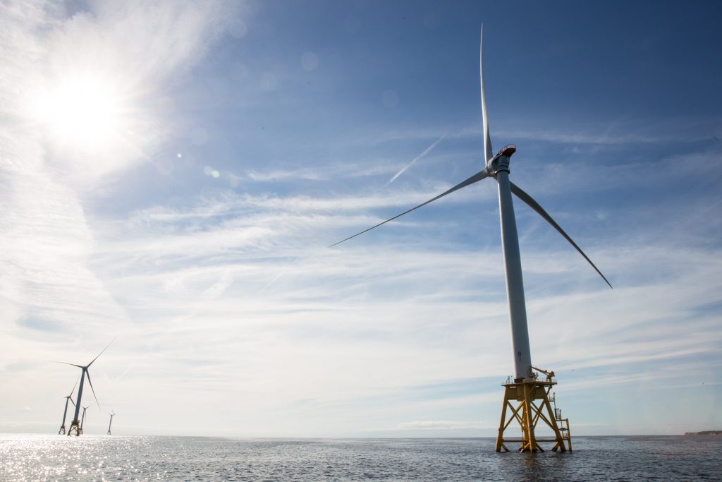 The Block Island Wind Farm in October 2016. Photo credit: Ryan Caron King