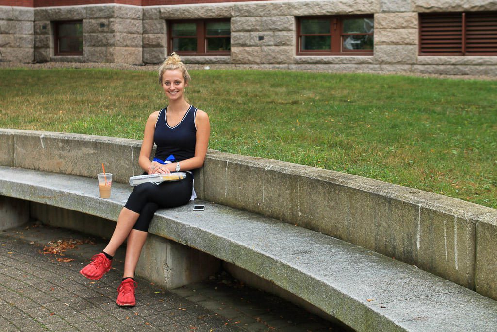 UNH senior Kirstin Pesaresi, president of Stop the Stigma club Credit: Sheryl Rich-Kern / NHPR