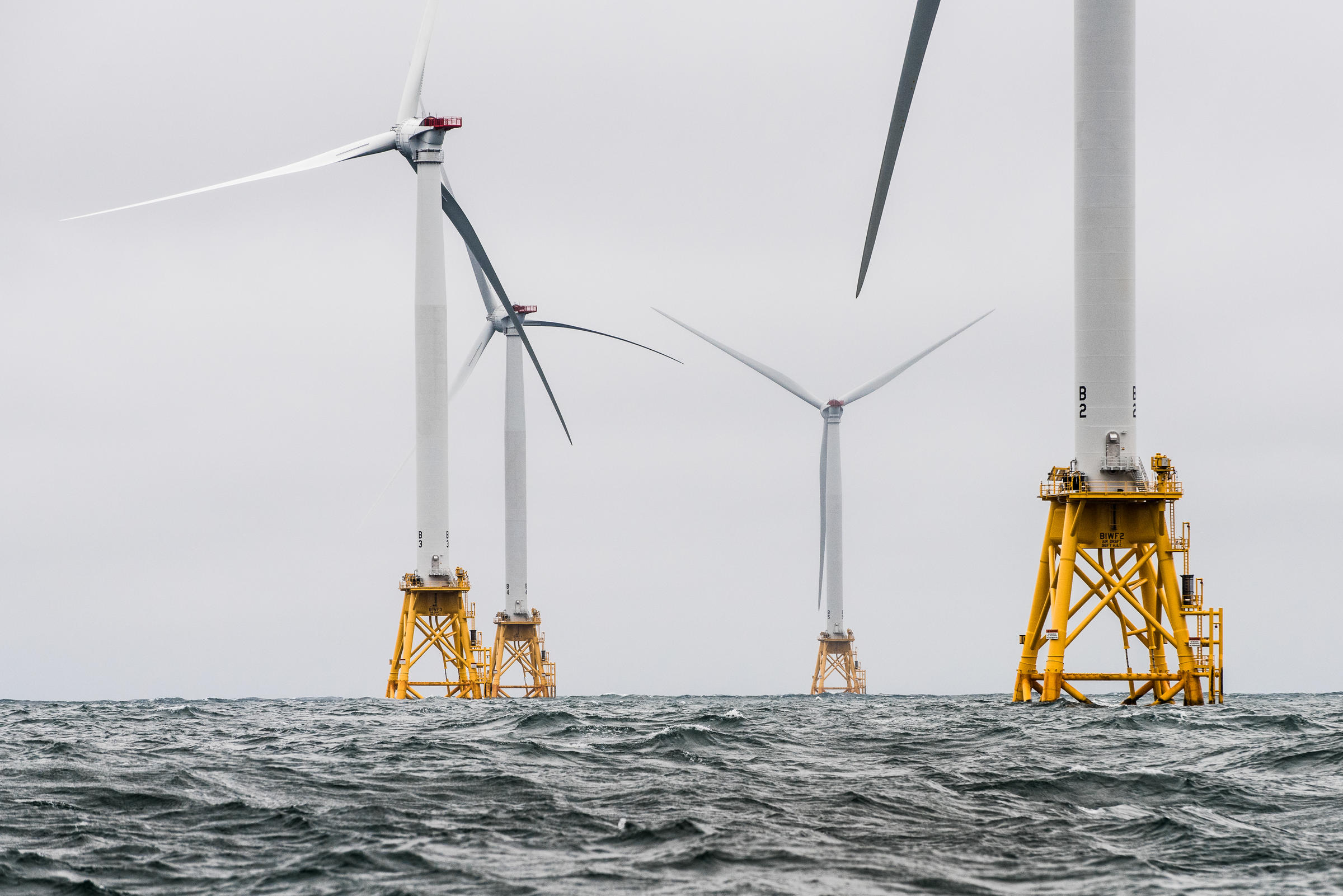 The Block Island Wind Farm off the coast of Rhode Island. Photo by Dennis Schroeder for NREL