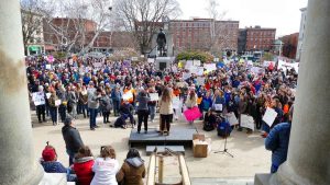 View of the March for Our Lives rally at the N.H. State House on March 24, 2018. Photo by Sean Hurley for NHPR