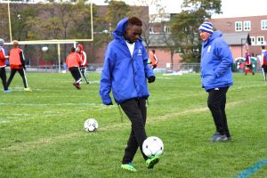 Maulid warms up before a game. Photo courtesy of Amy Bass