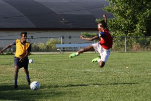 Maulid during soccer practice. Photo courtesy of Amy Bass