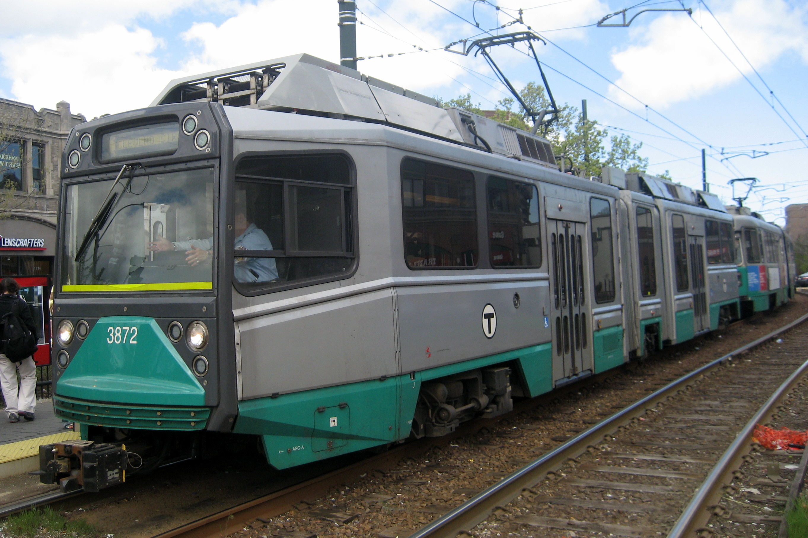 The MBTA's Green Line C Branch in Coolidge Corner. Photo by Wally Gobetz/FLICKR