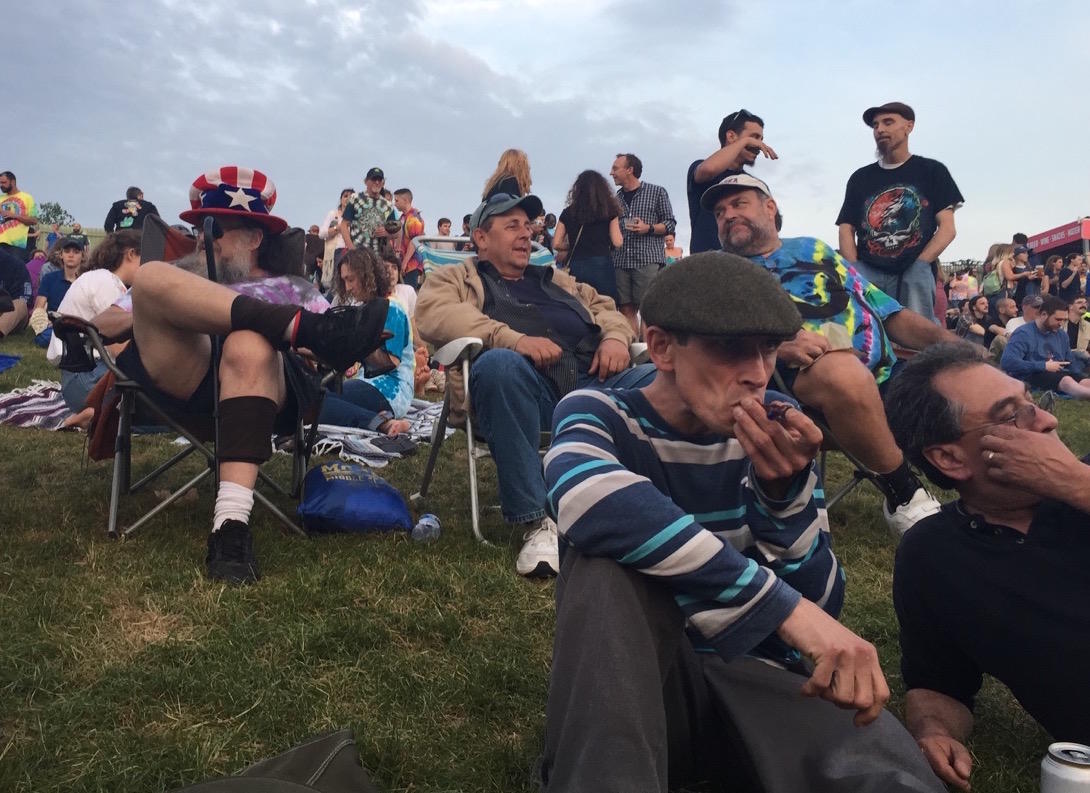 Revelers at a Dead & Company show in Hartford, Conn., in June 2018. Photo by Karen Brown for NEPR