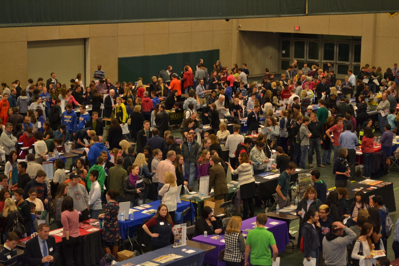 A college fair. Photo by COD Newsroom, Flickr, Creative Commons