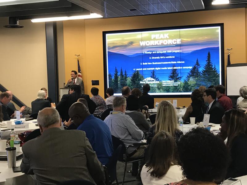 The forum on workplace diversity and economic inclusion, held at Eversource offices in Manchester, took place July 26, 2018. Photo by Robert Garrova