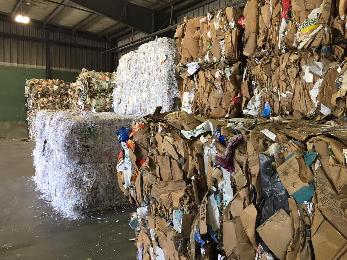 China has tightened standards for mixed paper, seen here, and that has caused the global market to crash, meaning the public will pay more to recycle. Photo by John Dillon for VPR