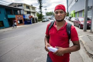 Carlos Alexis Hernandez Licona in Tegucigalpa. Photo by Jesse Costa for WBUR