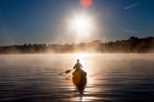 Author Porter Fox in the Boundary Waters. Photo by Sara Fox