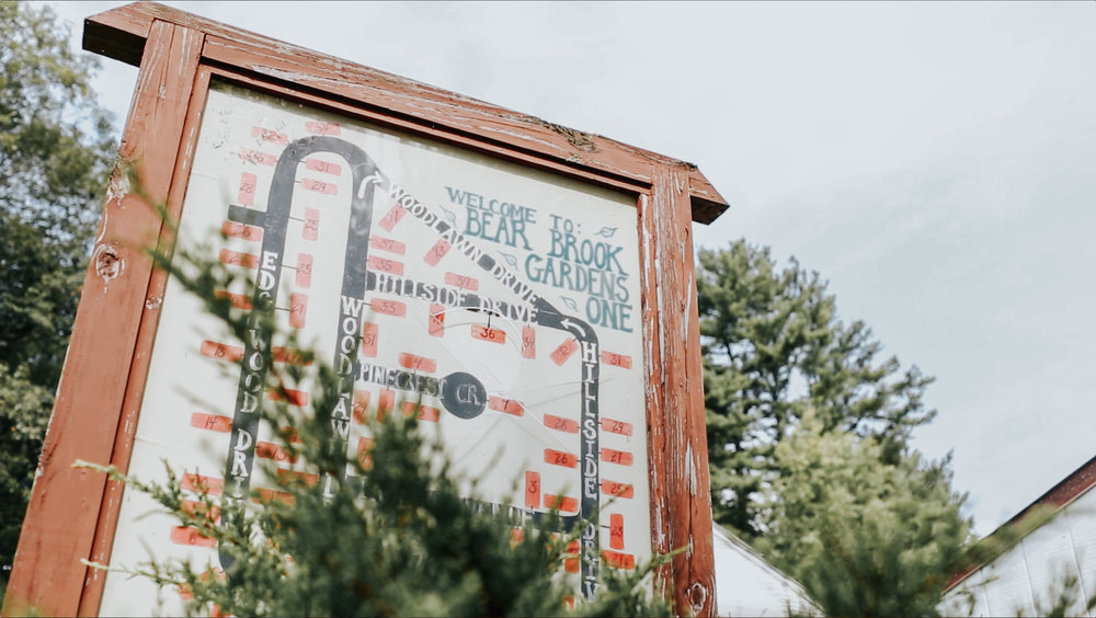 A map of Bear Brook Gardens, a neighborhood abutting the park. Photo by Jason Moon and Allie Gutierrez for NHPR