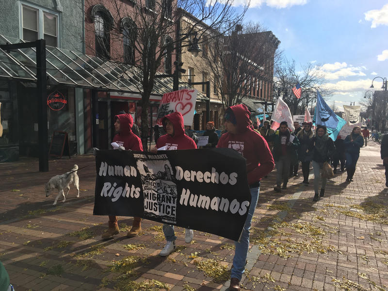 A lawsuit filed in U.S. District Court in Burlington charges that the Vermont Department of Motor Vehicles participated in a campaign to target activists for arrest and deportation. Photo by Liam Elder-Connors for VPR