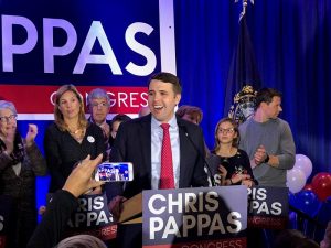 Democrat Chris Pappas won the race for New Hampshire's 1st Congressional District. Photo by Allegra Boverman for NHPR