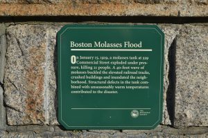 Molasses Flood plaque. Photo by Julia Press