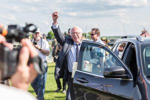 Senator Bernie Sanders' 2016 campaign kickoff event at Waterfront Park in Burlington, Vermont. Photo by Oliver Parini for VPR