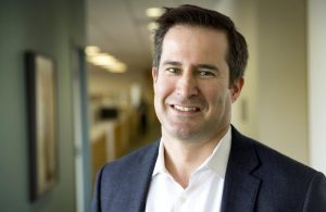 U.S. Rep. Seth Moulton at WBUR. Photo by Robin Lubbock for WBUR