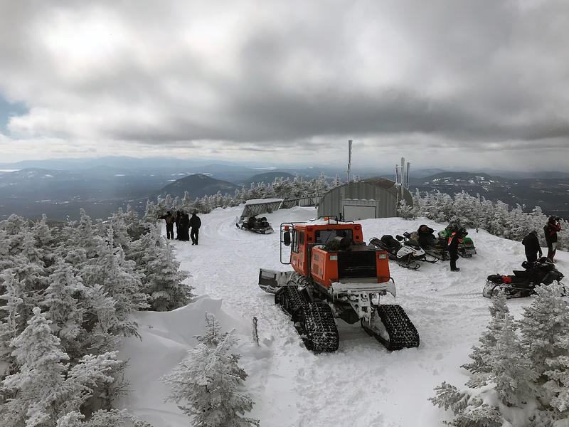 The peak of Coburn Mountain in western Maine overlooks woods through which CMP would construct its transmission line. Photo by Fred Bever for Maine Public