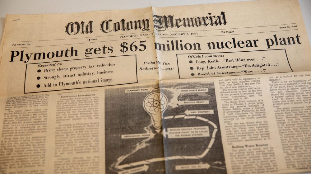 The Old Colony Memorial front page from January 5, 1967. Photo by Robin Lubbock for WBUR