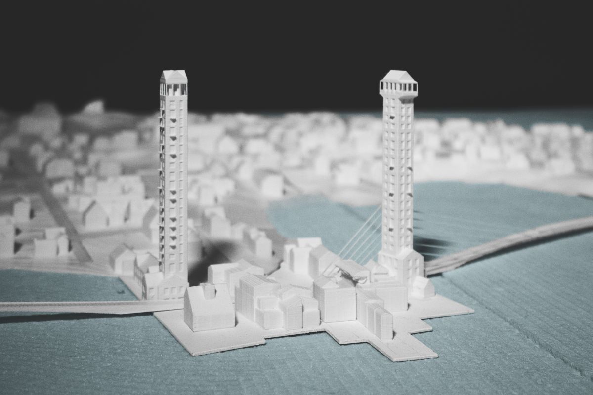 Architecture student Ian Miley's designs for a future Provincetown, Massachusetts. Courtesy of Adam Sherman