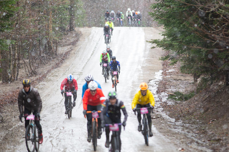 Gravel bicycle races, like the Rasputitsa Gravel Race in Burke, are increasingly drawing people from around the world to ride Vermont's unpaved roads. Photo by Will Freihofer