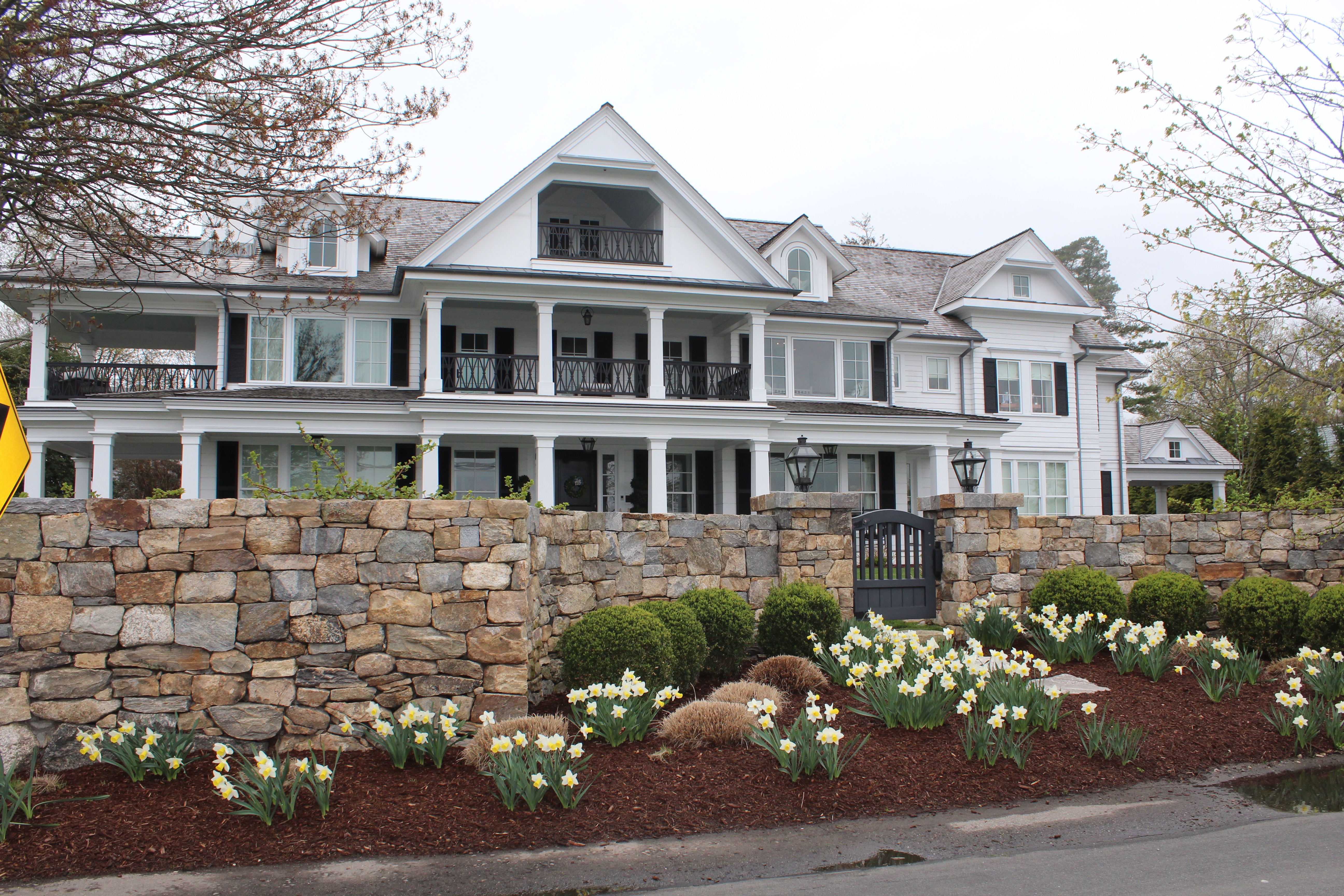 A mansion on Compo Beach Road in Westport. Photo by Jacqueline Rabe Thomas for the Connecticut Mirror.