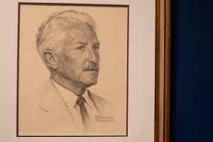 Norman Rockwell's portrait of Erik Erikson. It is currently on display at the Norman Rockwell Museum. Photo by Lily Tyson for NEXT