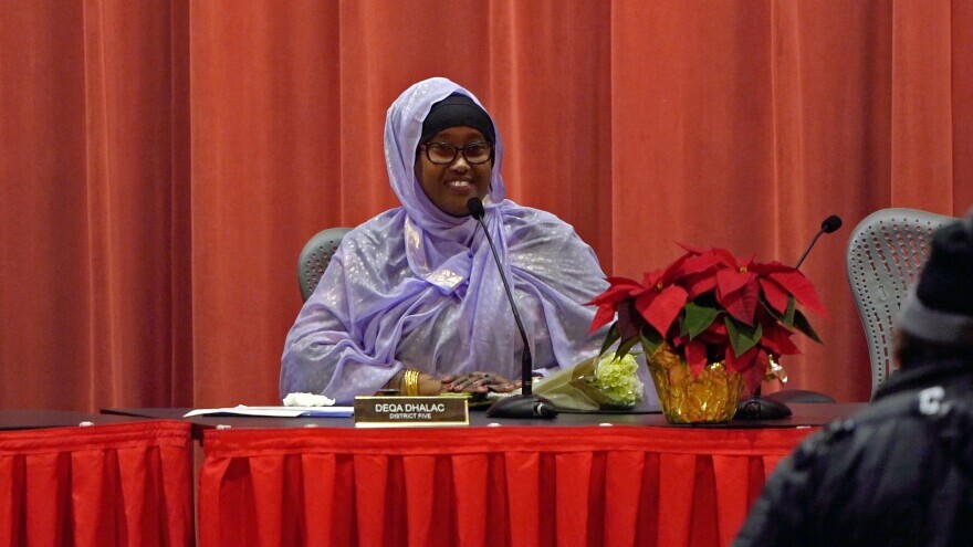 Deqa Dhalac was sworn in as the new mayor of South Portland on Dec. 6, 2021.