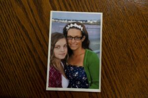 A photograph of Patti Parent with her daughter Katie three days before her death in 2015.