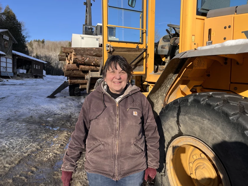 Colleen Goodridge, owner of Goodridge Lumber, is holding out hope that conditions will improve this winter, allowing loggers to harvest more wood.