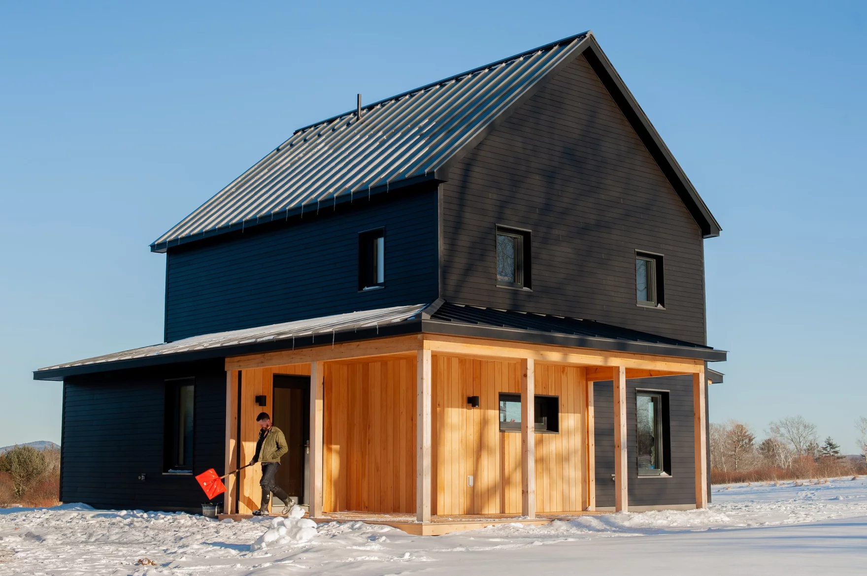 A passive house in the town of Hope into which Patrick McCunney and Madeleine Mackell recently moved.