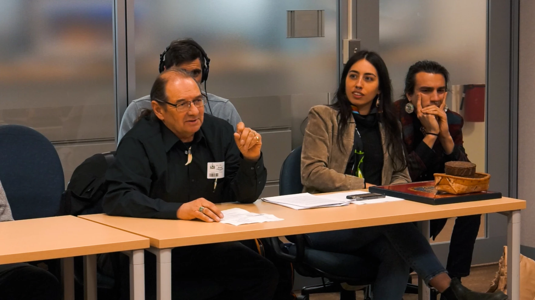 Odanak First Nation Chief Rick O'Bomsawin speaks during a meeting of the Vermont Commission on Native American Affairs on Wednesday, March 8.