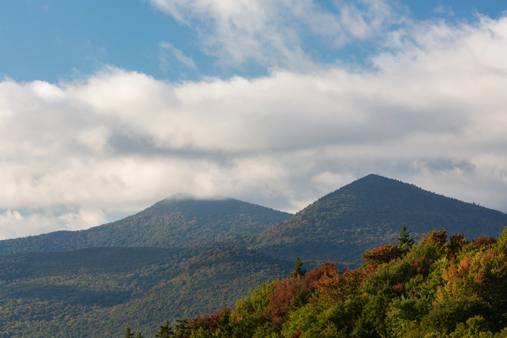 Scenic view looking north from the Green Mountain Club's Rolston Rest shelter.