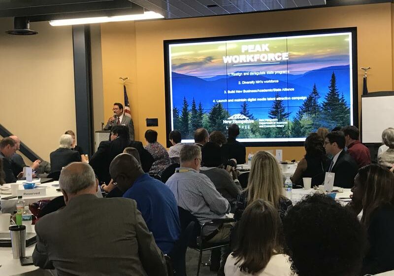 The forum on workplace diversity and economic inclusion, held at Eversource offices in Manchester, took place July 26, 2018. Photo by Robert Garrova