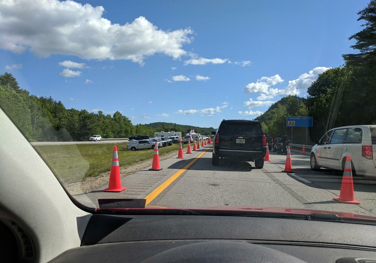 June 15, 2018 Border Patrol Checkpoint on I-93 in New Hampshire. Photo by Jason Moon for NHPR