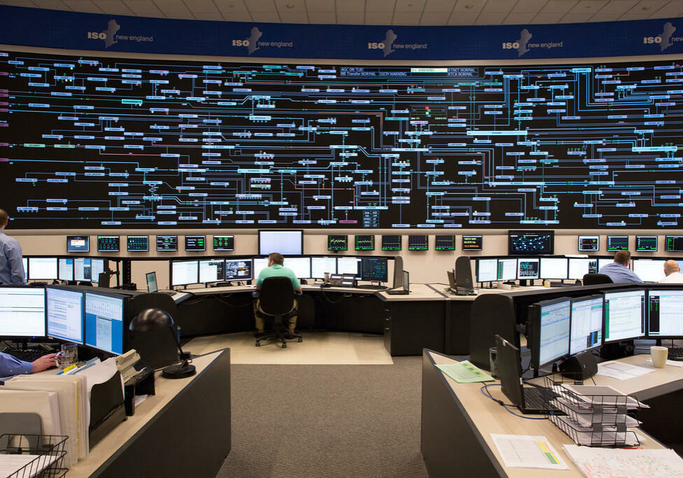 ISO New England's control room. Photo courtesy ISO New England