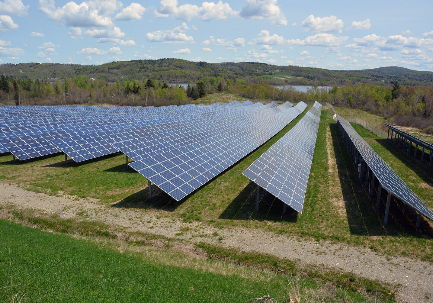 A solar array in Coventry, Vt. Photo by Angela Evancie for VPR