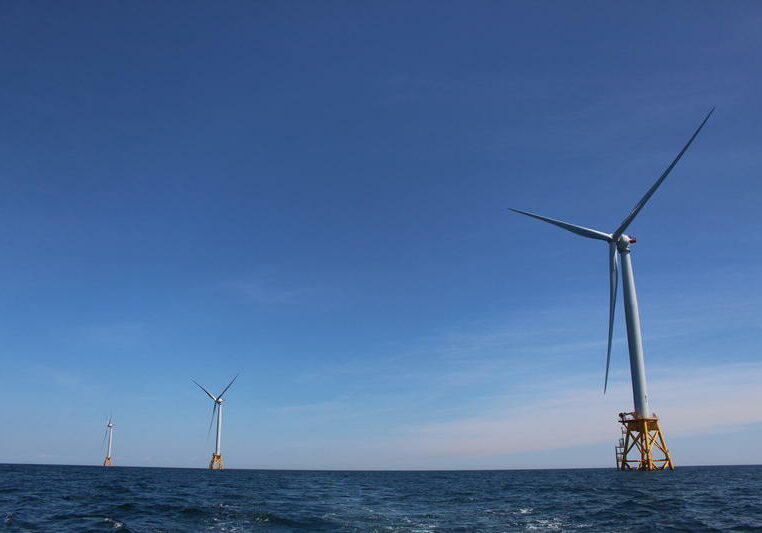 Turbines off the coast of Block Island.
